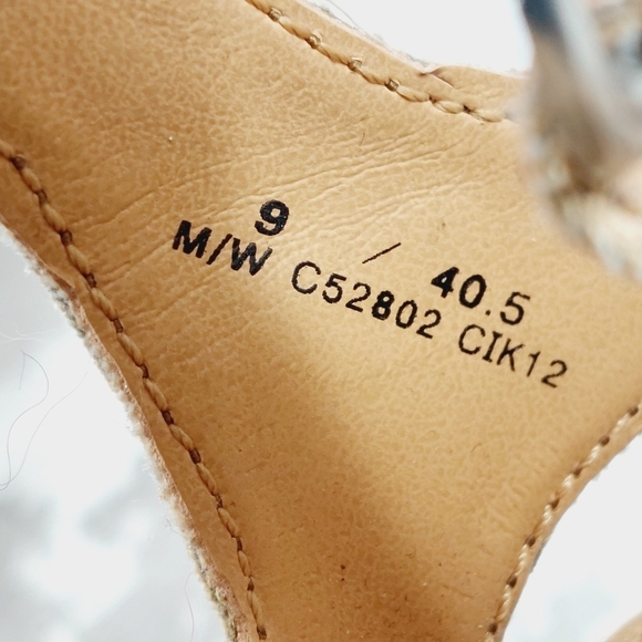 B.O.C.  Snakeskin Print Wedge Heel Buckle Ankle Strap Summer Sandals V446 - Picture 11 of 13